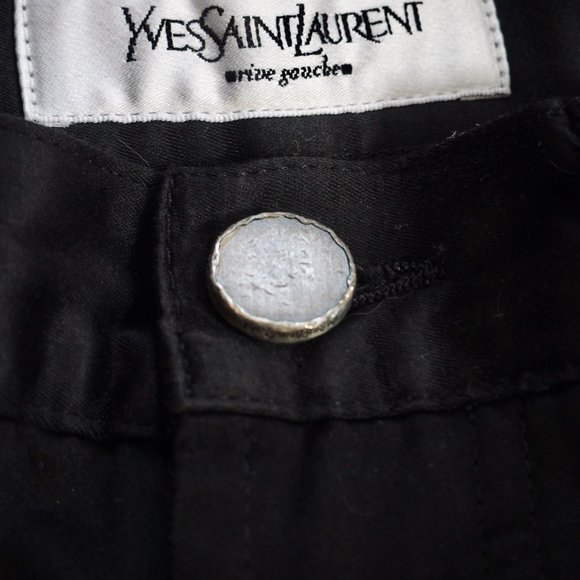 Yves Saint Laurent black satin trousers - Picture 3 of 5